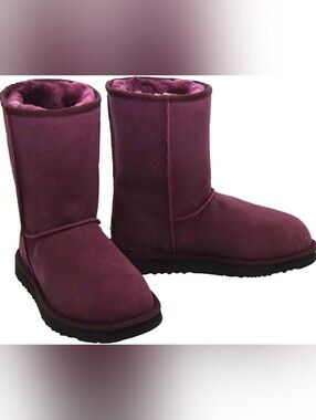 UGG Classic Women's Short Shearling Boots - Plum US10